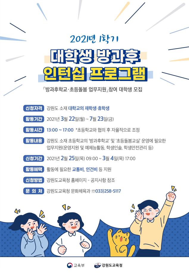 2021년 1학기 대학생방과후인턴십 프로그램 운영개요 1