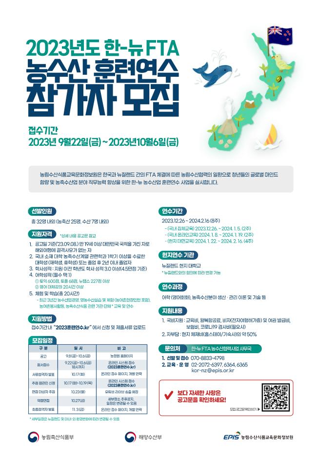 2023년도 한-뉴 FTA 농수산 훈련연수 1